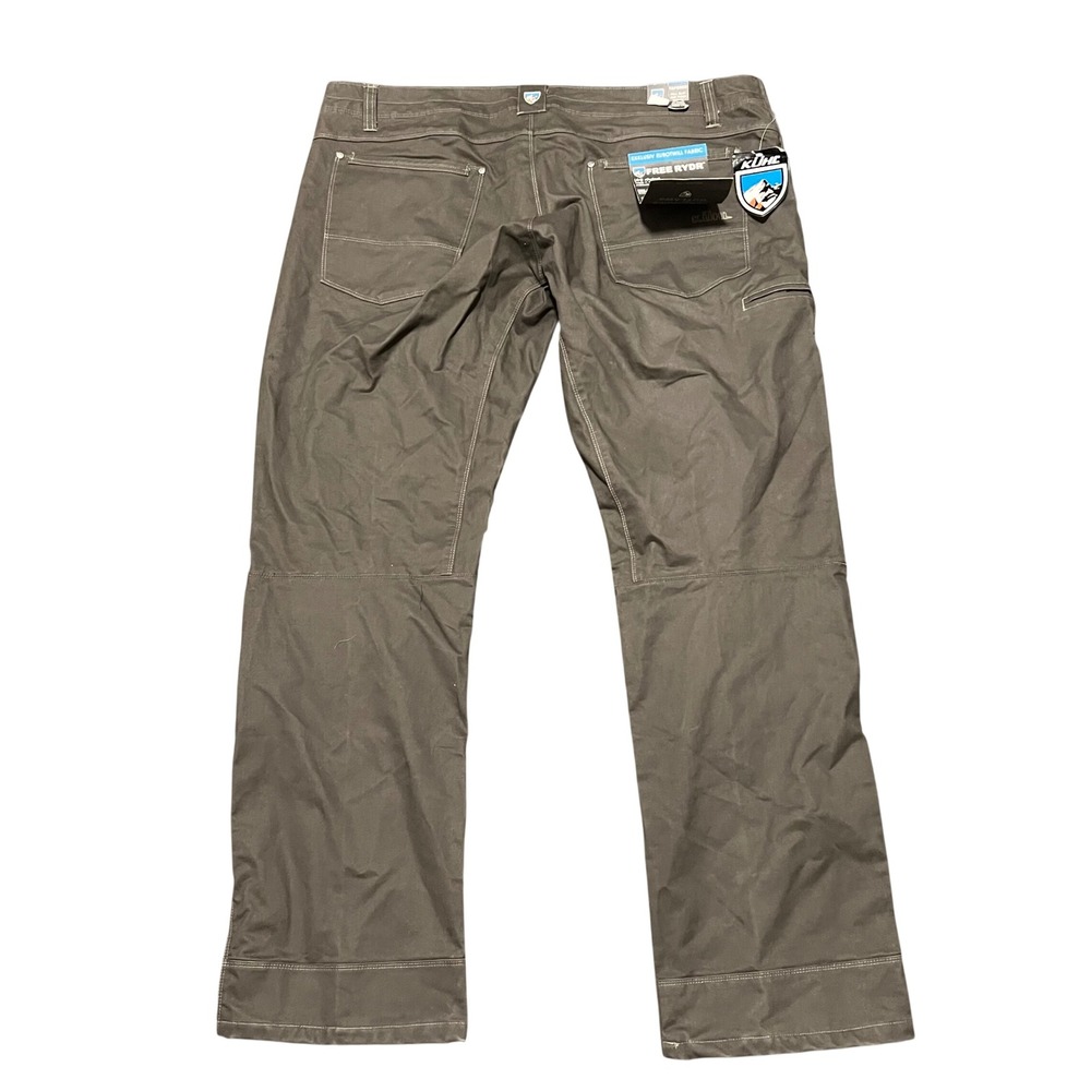 Kuhl Free Rydr Pants Mens 42x32 Brown Tapered Fit Eurotwill Fabric Patina Dye